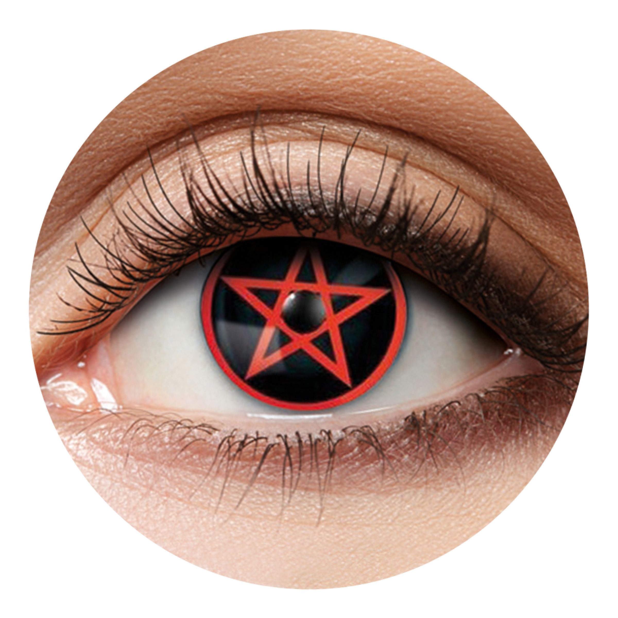 Värilliset Piilolinssit Red Pentagram
