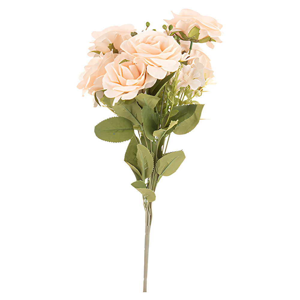Kukkakimppu Blush - Ruusut ja lehdet, 48cm