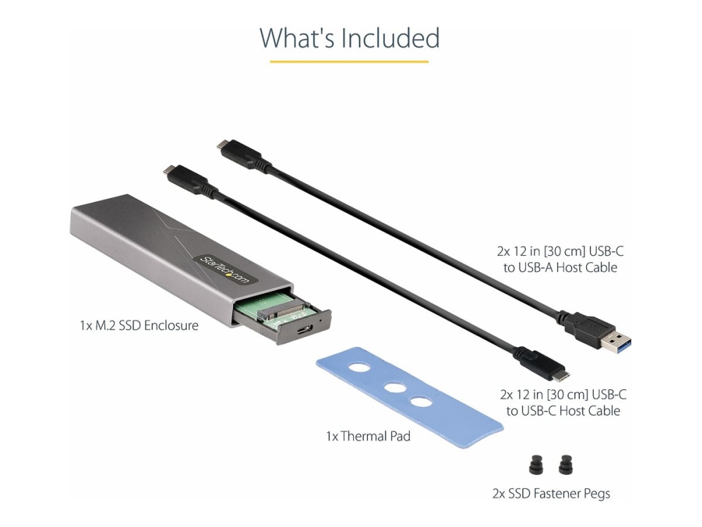 StarTech.com M2-USB-C-NVME-SATA SSD-kotelo, Harmaa
