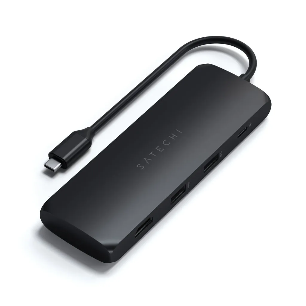 Satechi USB-C Hybrid -monitoimisovitin ja SSD-kotelo, Space Grey