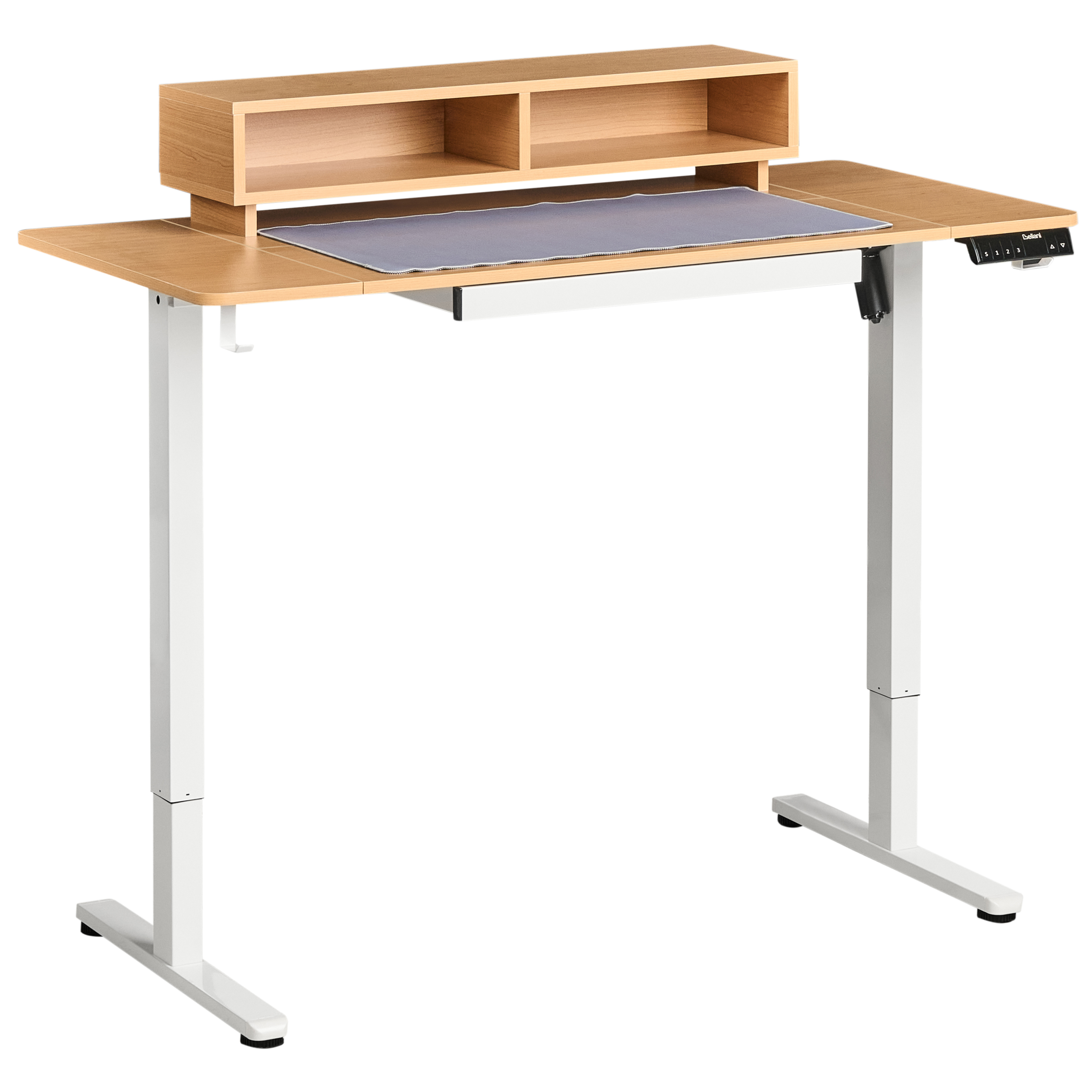 LUCAMA 120 cm 60 cm Vaaleanruskea/valkoinen