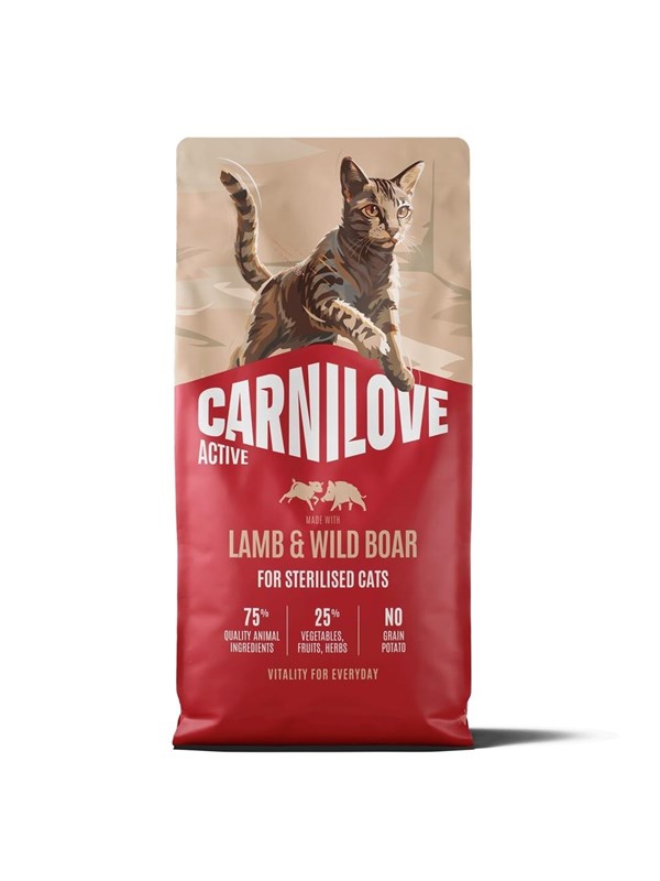 Carnilove Active Cat Lamb&Wild Boar Sterilised - kuiva kissanruoka - 2kg
